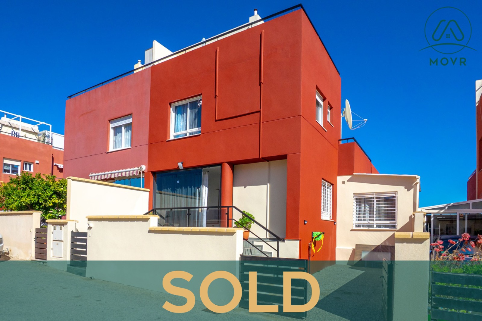 Modern terracotta-fronted property previously sold by MOVR in Villamartín, Orihuela Costa