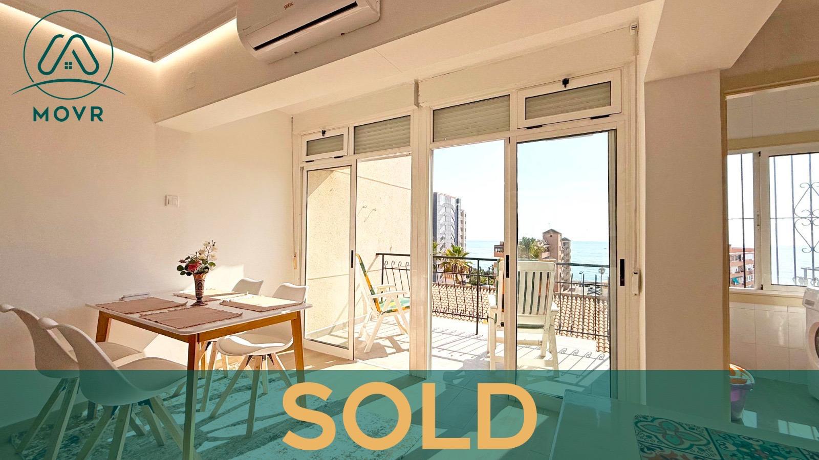 Sea-view apartment living area previously sold by MOVR in Torrevieja