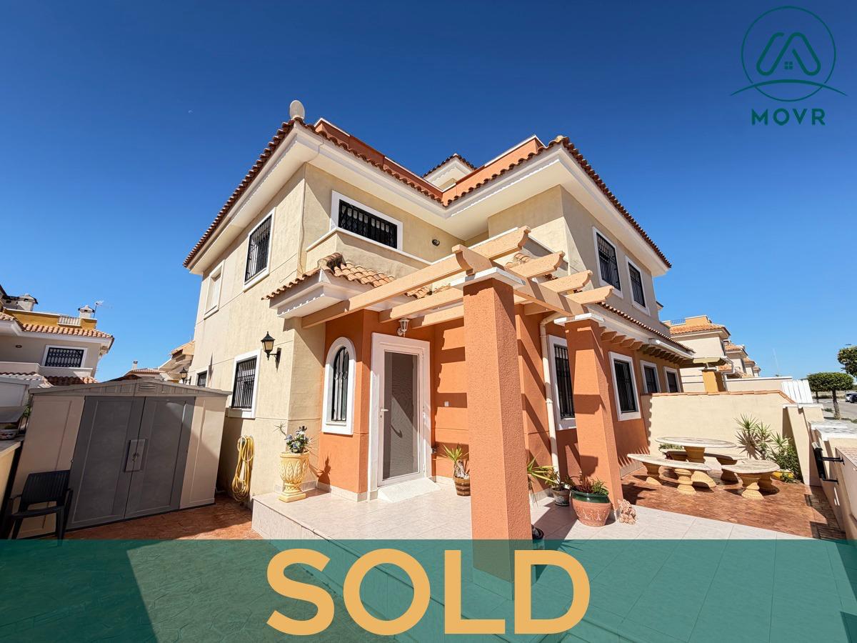 Corner townhouse with a pergola entrance previously sold by MOVR in Orihuela Costa