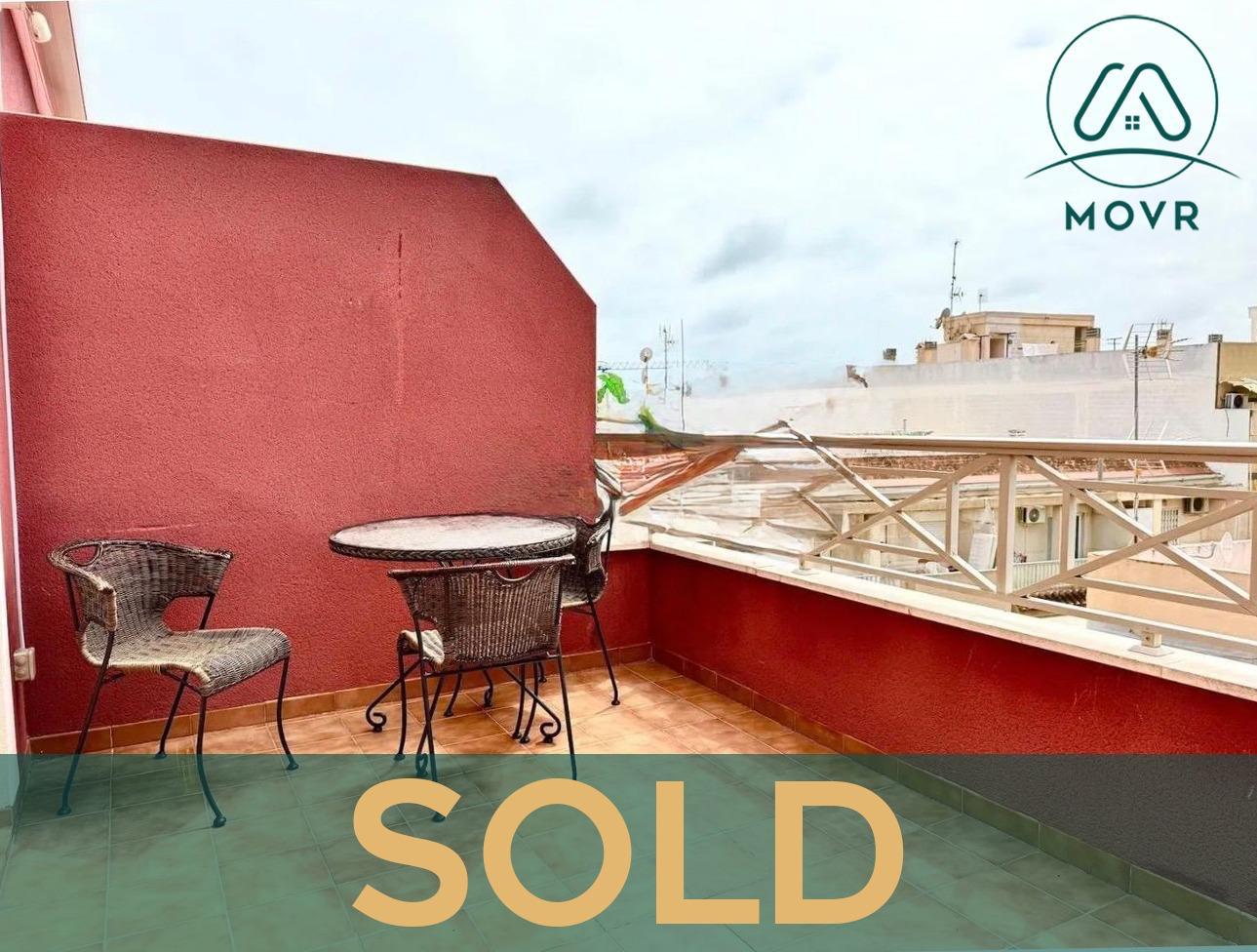 Roof terrace with seating previously sold by MOVR in Orihuela Costa