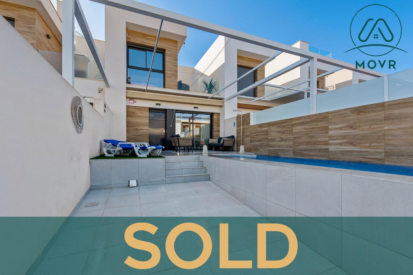 Contemporary townhouse with a private plunge pool previously sold by MOVR in Orihuela Costa