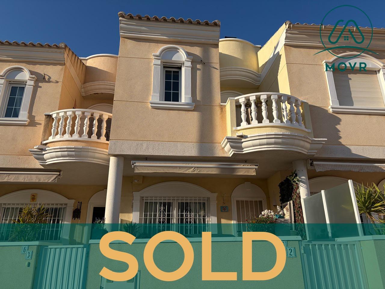 Townhouses with curved balconies previously sold by MOVR in Orihuela Costa