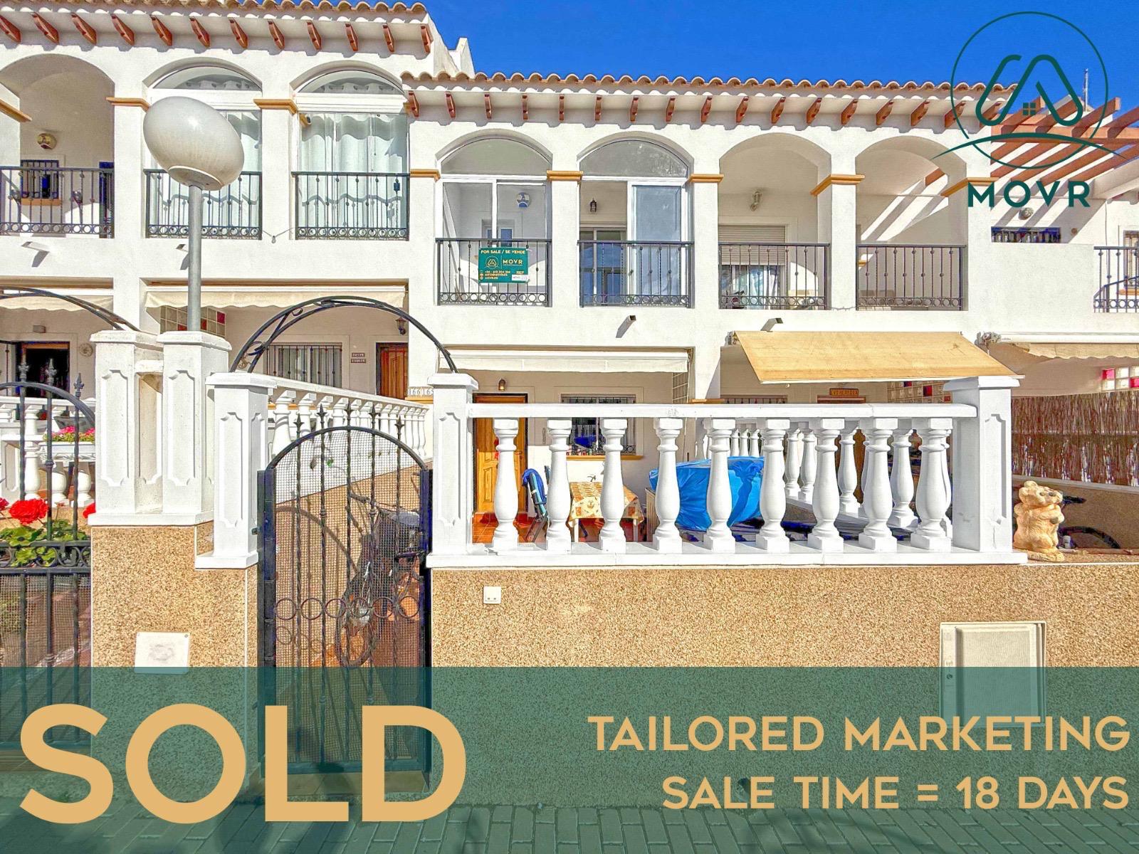 Townhouse with terrace previously sold by MOVR in Torrevieja
